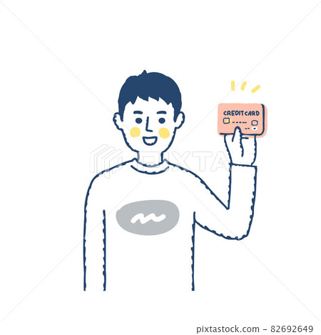拿著信用卡的年輕人 82692649