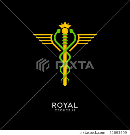 Medical Caduceus Royal Vector Icon - Stock Illustration [82695209] - PIXTA