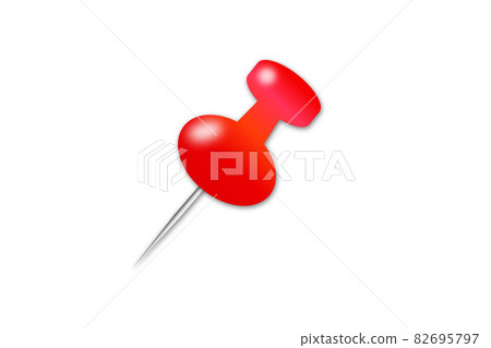 Illustration of a red thumbtack Illustration of a red thumbtack 82695797