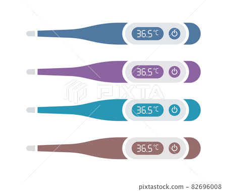 Digital Thermometers Flat Icon Set - Stock Illustration [82696008] - PIXTA