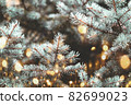 Festive Christmas tree lights abstract background 82699023