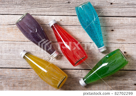 Sweet healthy drink with basil seeds 82702299