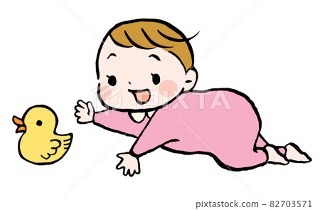 Illustration of a babbling baby 82703571