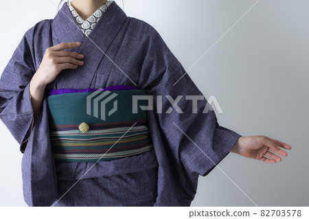 Tsumugi color plain obi Tsumugi color plain obi 82703578