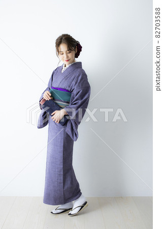 Tsumugi color plain obi 82703588