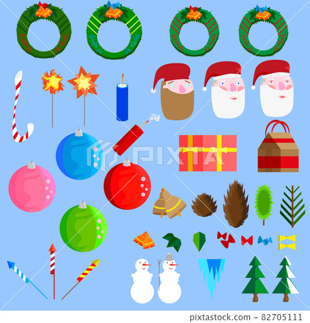 a set of icons for Christmas and new year a set of icons for Christmas and new year 82705111