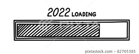 Christmas 2022 progress loading bar. Infographics design element with status of completion. Hand drawn vector illustration Christmas 2022 progress loading bar. Infographics design element with status of completion. Hand drawn vector illustration 82705385