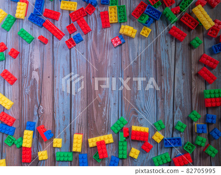 brick toys multi on wood for background or education concept brick toys multi on wood for background or education concept 82705995