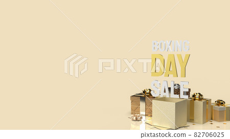 Boxing Day word and gift boxes  for shopping concept 3d rendering 82706025