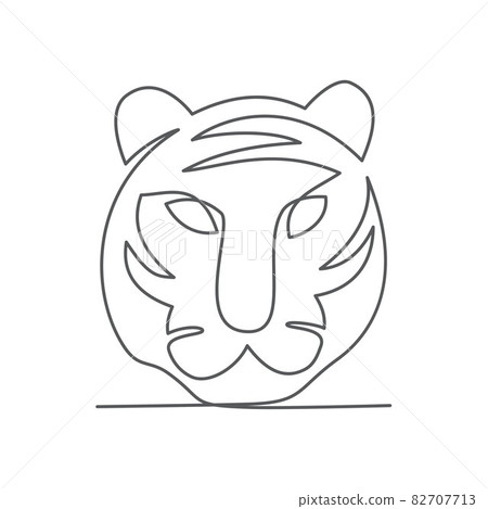 Tiger Line Art Stock Vector by ©koratmember 32748911