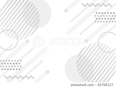 Geometric pop background white background monochrome 82708127