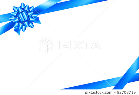 Elegant blue ribbon frame 82708719