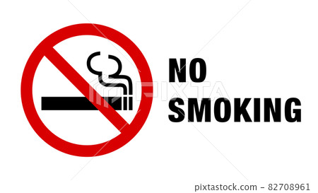 No smoking mark and the letters "NO SMOKING" No smoking mark and the letters "NO SMOKING" 82708961