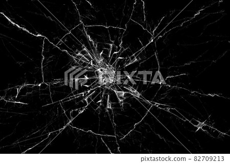 broken glass on a black background broken glass on a black background 82709213
