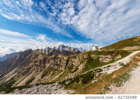 Mountain Range of Cadini di Misurina from Tre Cime di Lavaredo - Dolomites Italy Mountain Range of Cadini di Misurina from Tre Cime di Lavaredo - Dolomites Italy 82710399