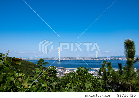 Akashi Kaikyo Bridge, the longest suspension bridge in the world connecting Honshu and Awaji Island Akashi Kaikyo Bridge, the longest suspension bridge in the world connecting Honshu and Awaji Island 82710429