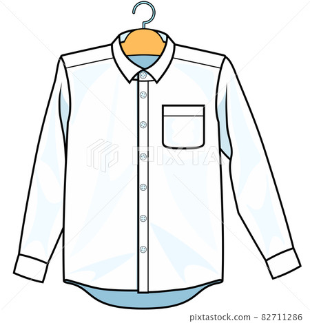 Illustration of a shirt hanging on a hanger 82711286