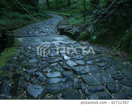 它是大山寺的石板路。 它是大山寺的石板路。 82712367