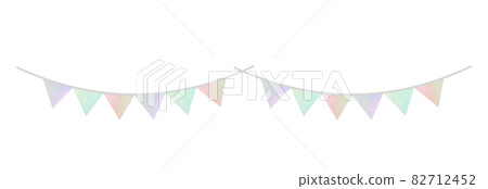 插圖素材：水彩粉彩花環 82712452