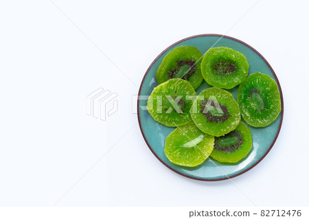 Dried kiwi fruit on white background 82712476