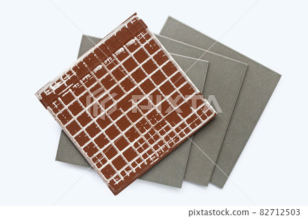 Floor tiles on white background. 82712503