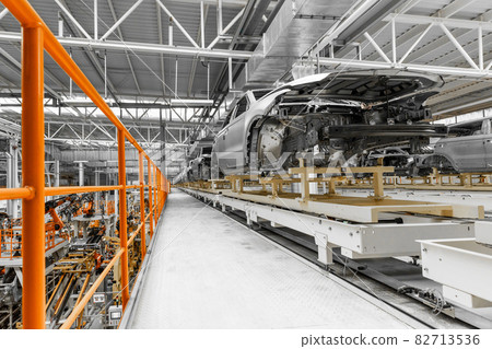 car factory, car body on a conveyor 82713536