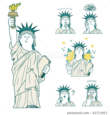 Various facial expressions of the Statue of Liberty Various facial expressions of the Statue of Liberty 82713951