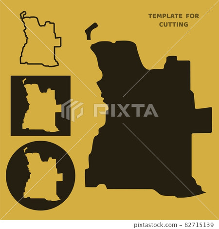 Angola map Template for laser cutting, wood carving, paper cut. Silhouettes for cutting. Angola map vector stencil. 82715139
