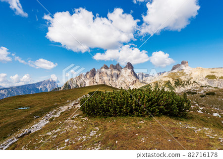 Panorama of Sesto Dolomites from Tre Cime di Lavaredo - Italian Alps 82716178