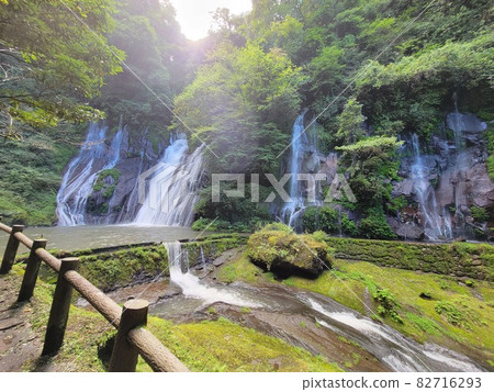 A panoramic view of Shiramizu Waterfall in Taketa City, Oita Prefecture A panoramic view of Shiramizu Waterfall in Taketa City, Oita Prefecture 82716293