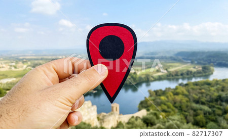 red marker in Miravet, Spain 82717307
