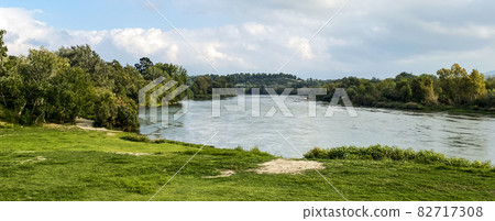 Ebro River in Miravet, Spain, web banner Ebro River in Miravet, Spain, web banner 82717308