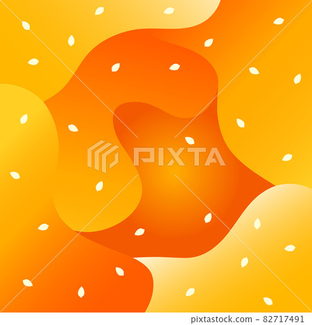 Liquid orange mandarin vector background. Minimal summertime trendy shape design 82717491