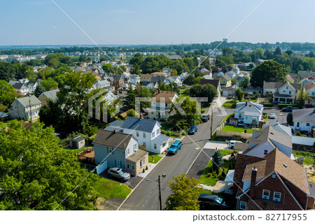 Sayreville NJ town aerial panoramic view is a small town 82717955