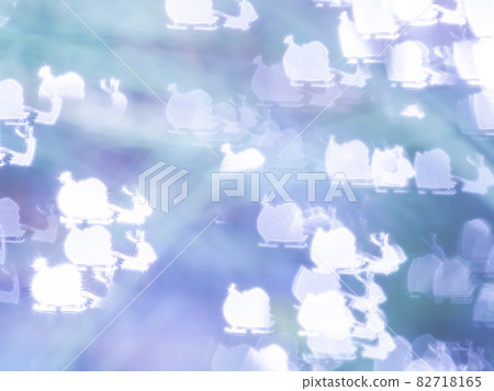 Background material: Reflection of the silhouette pattern of Santa and reindeer Blue 82718165