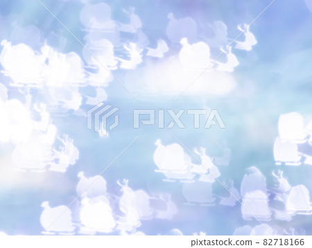 Background material: Reflection of the silhouette pattern of Santa and reindeer Blue Background material: Reflection of the silhouette pattern of Santa and reindeer Blue 82718166