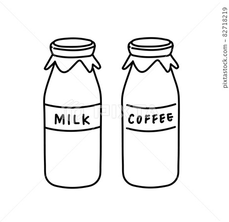食品加工產品插圖黑白單色牛奶 82718219