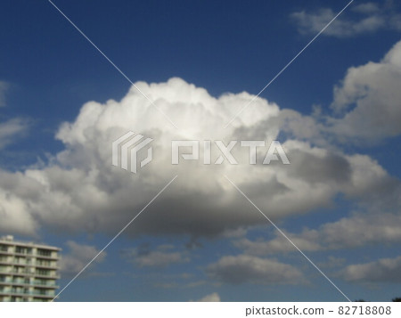 秋天稻毛海濱公園岸邊的藍天白雲 秋天稻毛海濱公園岸邊的藍天白雲 82718808