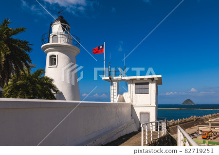 Keelung Lighthouse at the west coast of keelung harbor in taiwan 82719251
