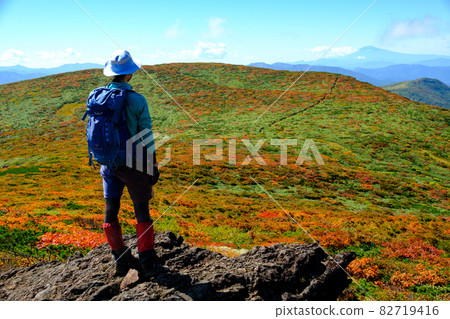 Mt. Kurikoma (Mt. Sugawa), one of the 100 famous mountains of flowers known for the most beautiful mountain autumn leaves in Japan 82719416