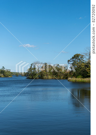Onuma_Lake_Nakajima_Blue Sky_Hakodate_New Three Views of Japan 82720092