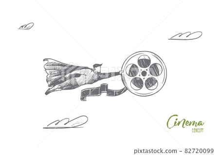 Cinema concept. Hand drawn isolated vector. 82720099