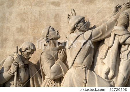 Lisbon discovery monument by the river detail Lisbon discovery monument by the river detail 82720598