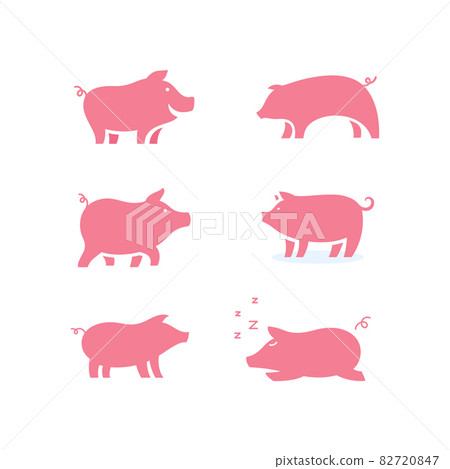 Pig symbol Template vector icon illustration 82720847
