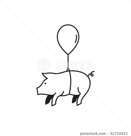 Pig symbol Template vector icon illustration 82720852