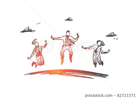Business, team, success, teamwork concept. Hand drawn isolated vector. Business, team, success, teamwork concept. Hand drawn isolated vector. 82721571
