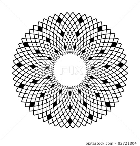 Abstract geometric lattice circle pattern. - Stock Illustration ...