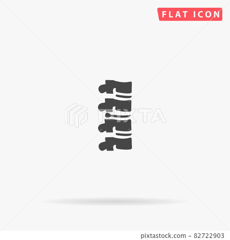 Herniated intervertebral disc flat vector icon. Hand drawn style design illustrations Herniated intervertebral disc flat vector icon. Hand drawn style design illustrations 82722903