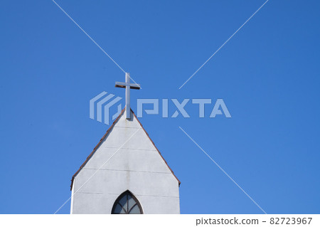 Church Cross, Cross in the Blue Sky, Christian Church, Sunday Mass 82723967