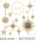 星星和裝飾品的插圖 82725031